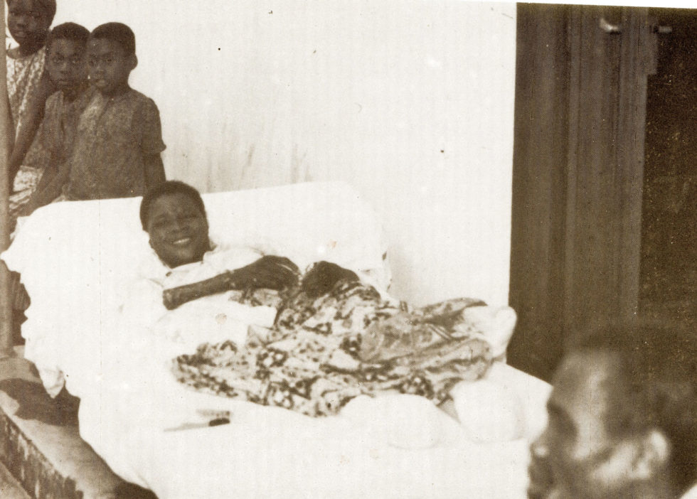 Robert toujours souriant et accueillant aux enfants